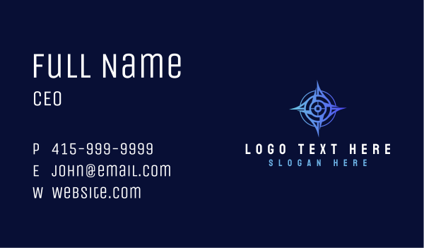 Target Compass Star Business Card Design Image Preview