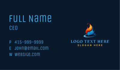 Hot Blazing Ice Business Card Image Preview