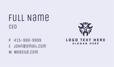 Wrench Gear Repair Mechanic Business Card Image Preview