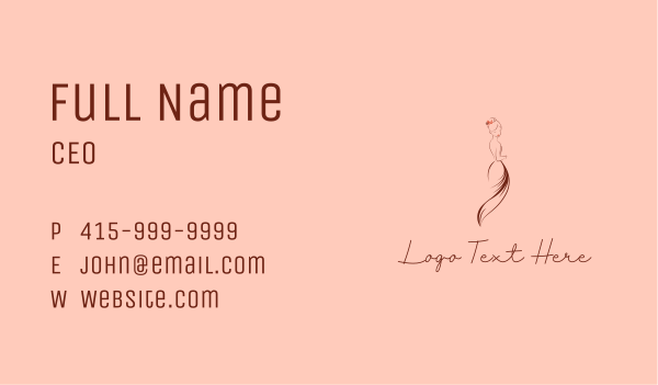 Fashion Gown Woman Business Card Design Image Preview