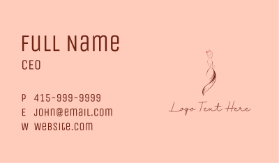 Fashion Gown Woman Business Card Image Preview