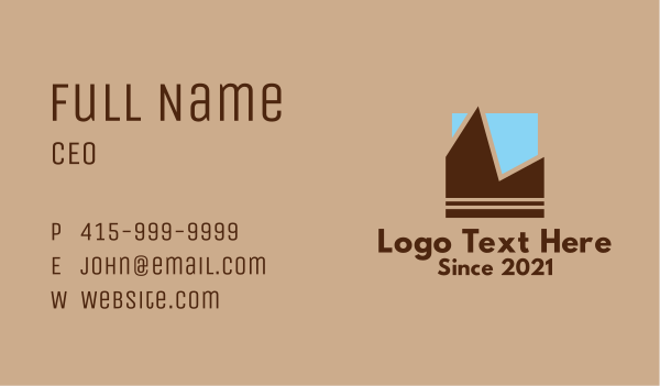 Geometric Mountain Sky  Business Card Design Image Preview
