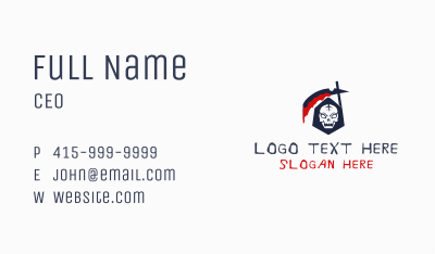 Bloody Grim Reaper Business Card Image Preview