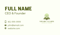 Tree Book Review Center Business Card Image Preview