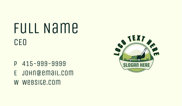 Garden Grass Mower Business Card Design Image Preview