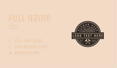 Wood Hammer Carpentry Business Card Image Preview