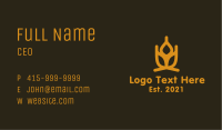 Gold Minimalist Wheat Mill Business Card Image Preview