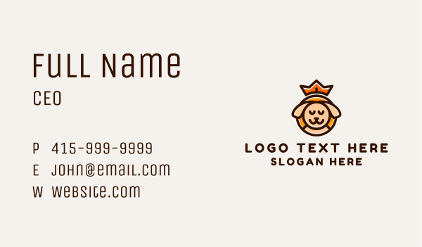 Crown Dog Pet Shop Business Card Design Image Preview