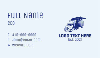 Haulage Transport Truck Business Card