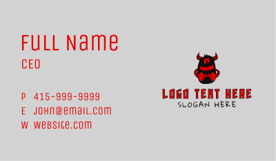 Evil Video Game Player Business Card Image Preview