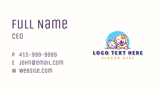 Puppy Kitten Pet Supplies Business Card Design Image Preview