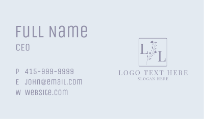 Premium Floral Letter Business Card Image Preview