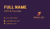 Human Lightning Athlete Business Card Design