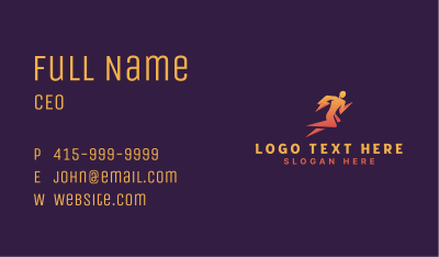 Human Lightning Athlete Business Card Image Preview