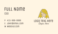 Blonde Hair Person  Business Card Image Preview