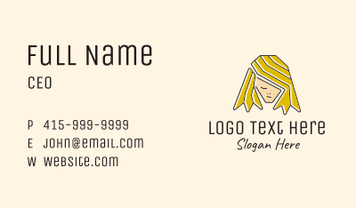 Blonde Hair Person  Business Card Image Preview
