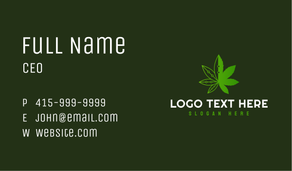 Weed Tech Herb Business Card Design Image Preview