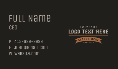 Rustic Business Wordmark Business Card Image Preview