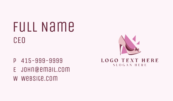 Elegant Stiletto Heels Business Card Design Image Preview