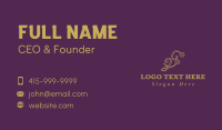 Golden Floral Letter E Business Card Preview