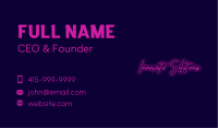 Neon Light Signature Business Card Image Preview