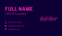 Neon Light Signature Business Card Image Preview