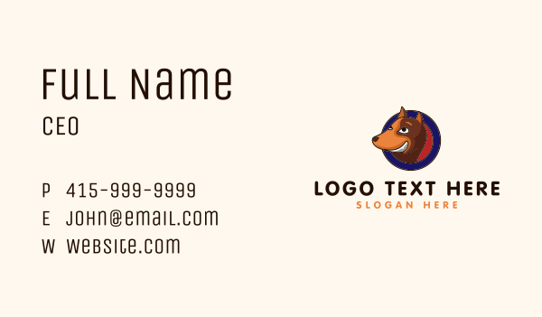 Pet Dog Badge Business Card Design Image Preview