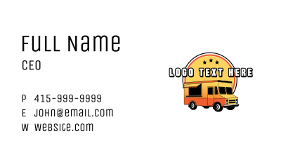Food Trick Delivery Business Card Image Preview