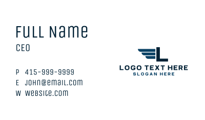 Courier Wings Letter Business Card Image Preview