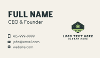 Cannabis Leaf Emblem Business Card Image Preview