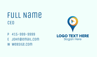 Navigation Pin Locator Direction Business Card Image Preview