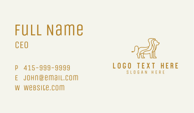 Gold Lion Safari Business Card Image Preview