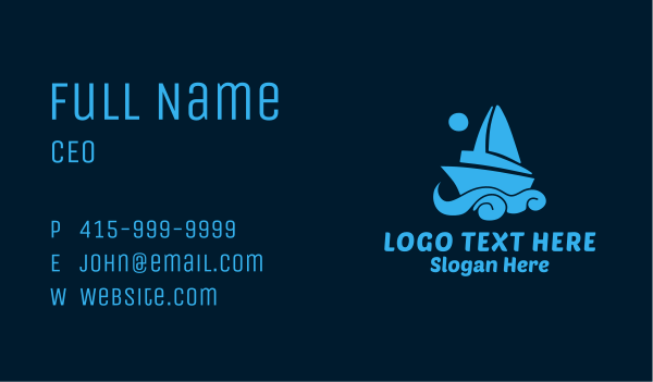 Nautical Sailboat Yacht Business Card Design Image Preview