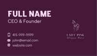 Pink Female Salon Business Card Image Preview