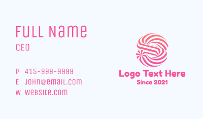 Striped Candy Letter S Business Card