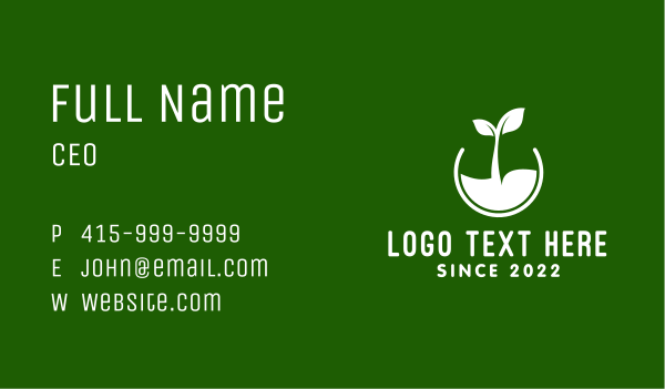 Seedling Gardening Farm  Business Card Design Image Preview