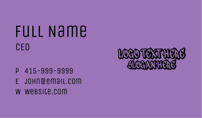 Freestyle Graffiti Wordmark Business Card Image Preview