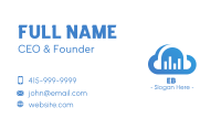 Blue Gradient Cloud Statistics Business Card Image Preview