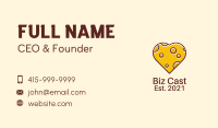 Cheddar Cheese Heart  Business Card Image Preview
