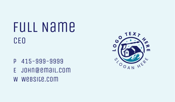 House Water Splash Cleaning Business Card Design Image Preview