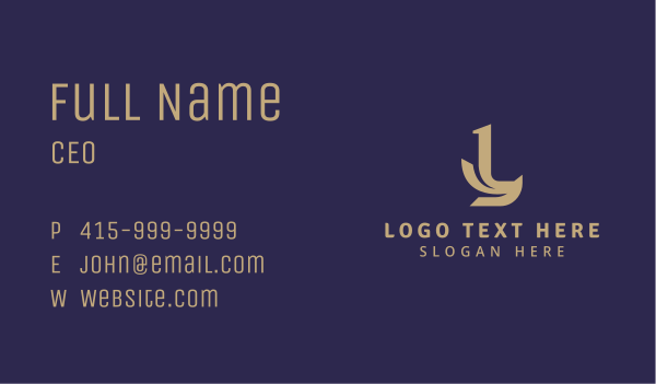 Luxury Boutique Letter L Business Card Design Image Preview