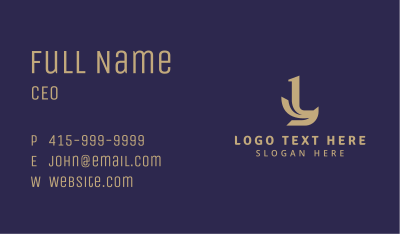 Luxury Boutique Letter L Business Card Image Preview