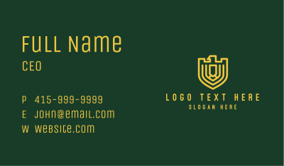 Gold Eagle Shield Business Card Image Preview
