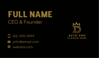 Luxury Crown Letter D Business Card Design