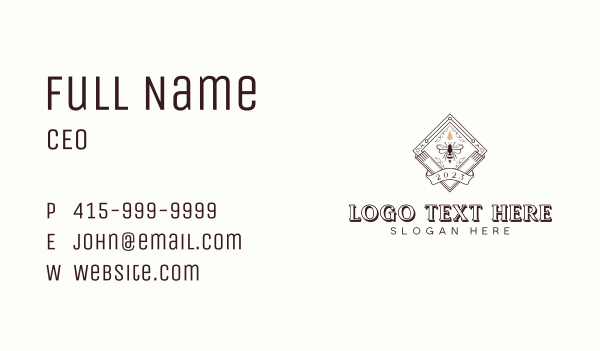 Natural Honey Beekeeper Business Card Design Image Preview