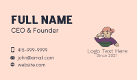 Kindergarten Girl Character  Business Card Design