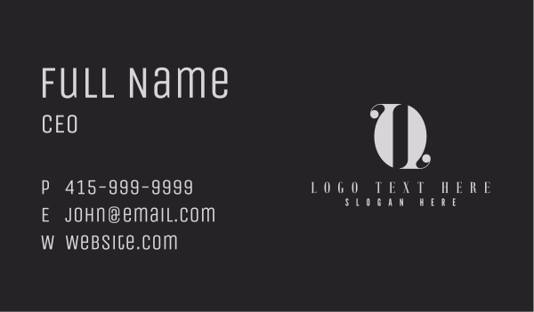 Premium Classic Letter O Business Card Design Image Preview