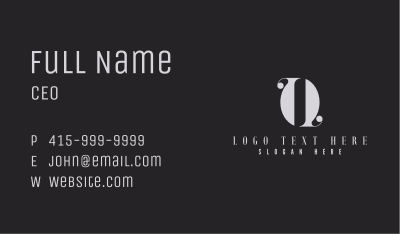 Premium Classic Letter O Business Card Image Preview