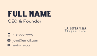 Generic Business Wordmark Business Card Design
