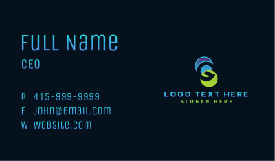 Professional Startup Letter G Business Card Image Preview